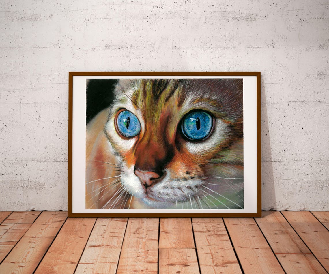 Cat Print Cat Poster Nursery Print Art Print Drawing Watercolor Poster Kids Room Girl Boy Playroom Decor Baby Room Animal Print Art