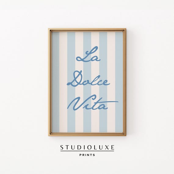 La Dolce Vita Beachy Coastal Minimalist Art Print