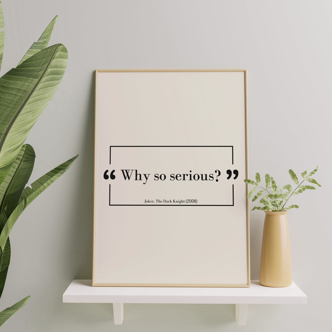 Why So Serious The Joker Famous Quote Print Film Wall Art Funny Movie Quote Poster Gift Movie Saying Wall Decor Print - Image 2