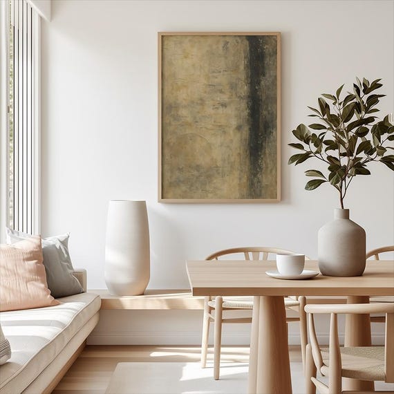 Wabi Sabi Neutral Wall Art Japandi Abstract Poster