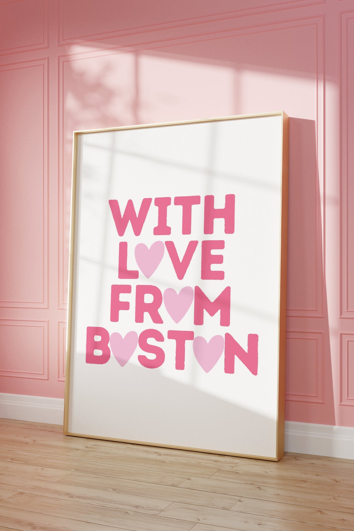 Boston Wall Art Massachusetts Travel Print Boston Cityscape Home Decor Preppy New England Art Custom City Art Downtown Girl Art Print - Image 2