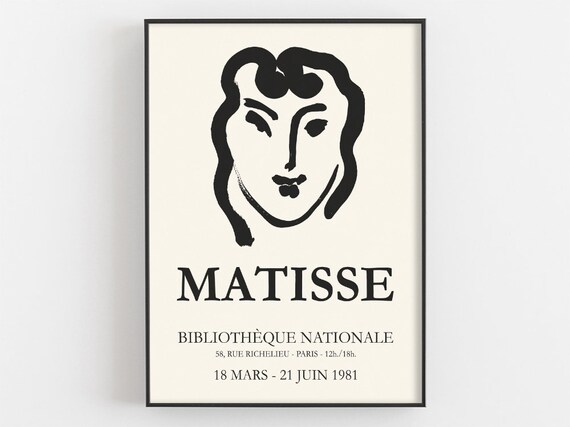 Matisse Exhibition Poster Patitcha Souriant Matisse Portrait Artwork Museum Wall Art Modern Home Decor Figure Artwork Artist Gifts