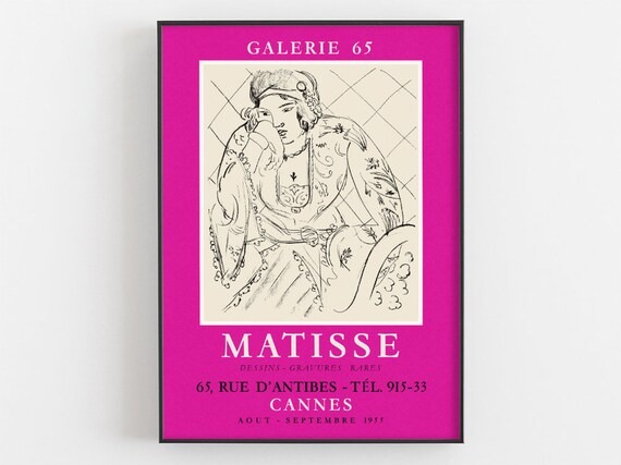 Henri Matisse Exhibition Print Woman Artwork Matisse Dessins Gravures Rares Poster Museum Wall Art Decor Figure Drawing Artist Gifts