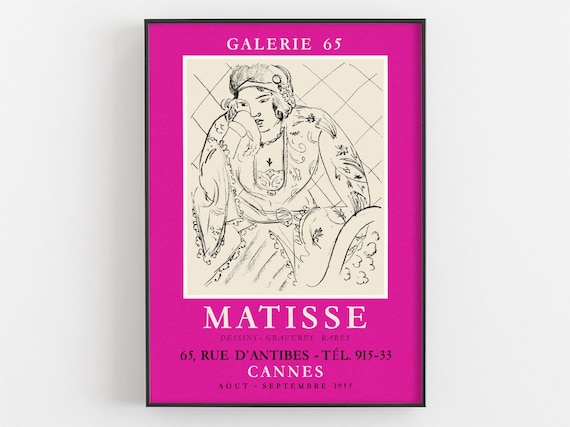 Henri Matisse Galerie 65 Cannes 1955 Drawings Exhibition Poster