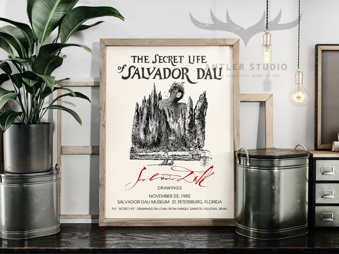 Salvador Dali Secret Life Drawings 1982 Florida Museum Exhibition Poster - Image 2
