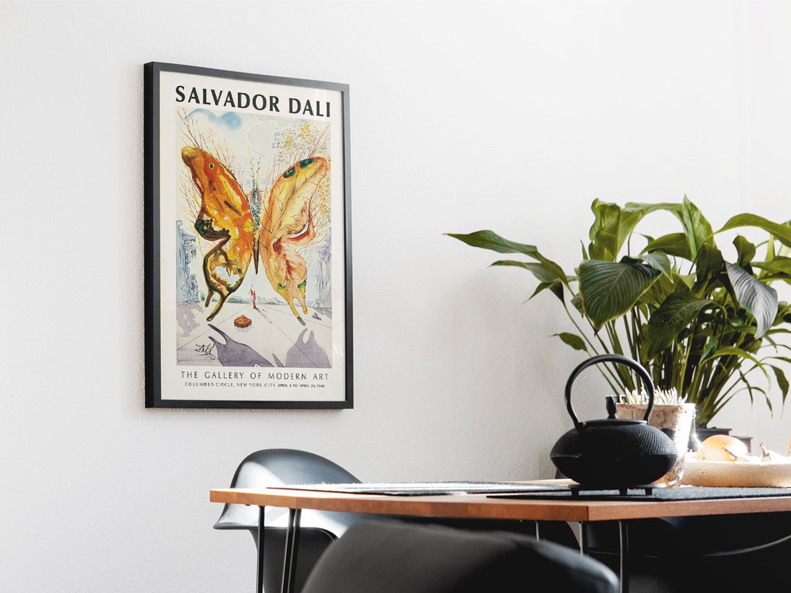 Venus Butterfly By Salvador Dal Exhibition Poster Woodland Print Natural History Art Retro Princess Fairy Tale Wall Decor Nursery Gifts - Image 2