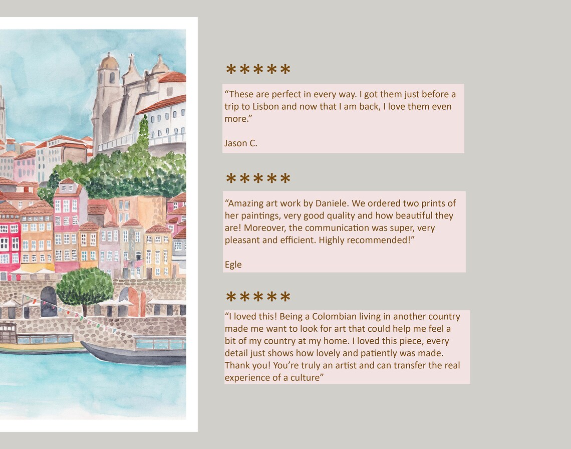 Porto Portugal Travel Poster, Cityscape Art Print - Image 2