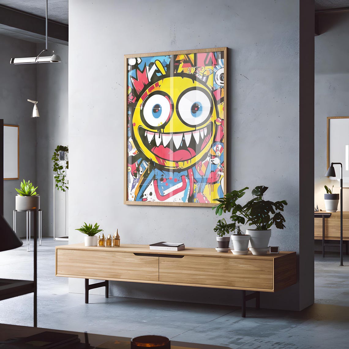 Maximalist Graffiti Street Wall Hanging Masculine Wall Art Art Hyperbeast Decor Geometric Abstract - Image 3