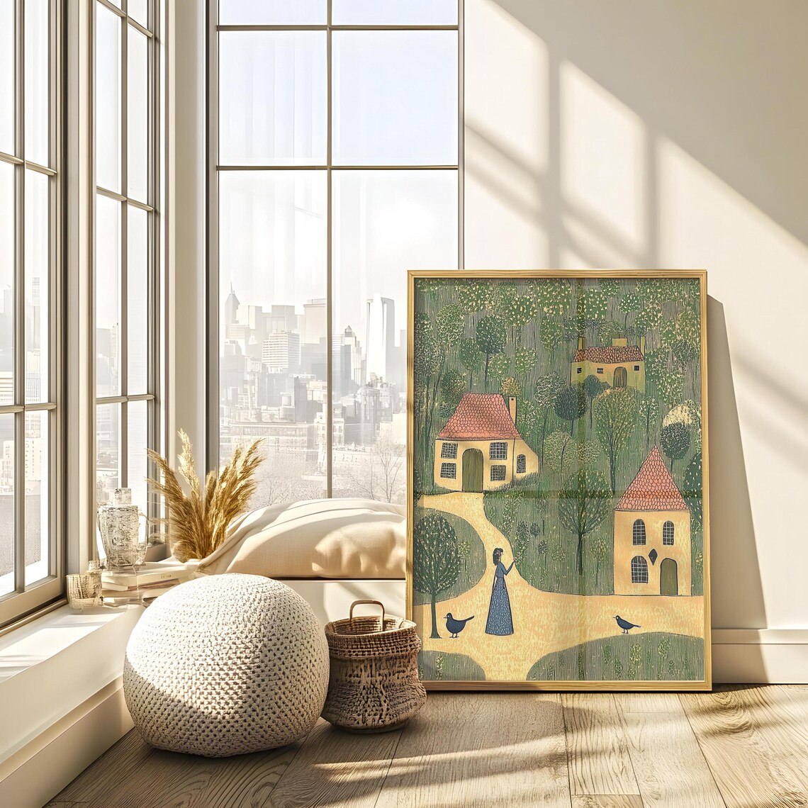 Textile Wall Art Tapestry, Boho Minimalist Art Print - Image 2