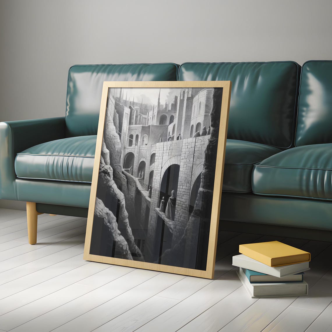 Moody Fantasy Dark Wall Hanging Masculine Wall Art Art Hyperbeast Decor Over Bed Wall Art - Image 5