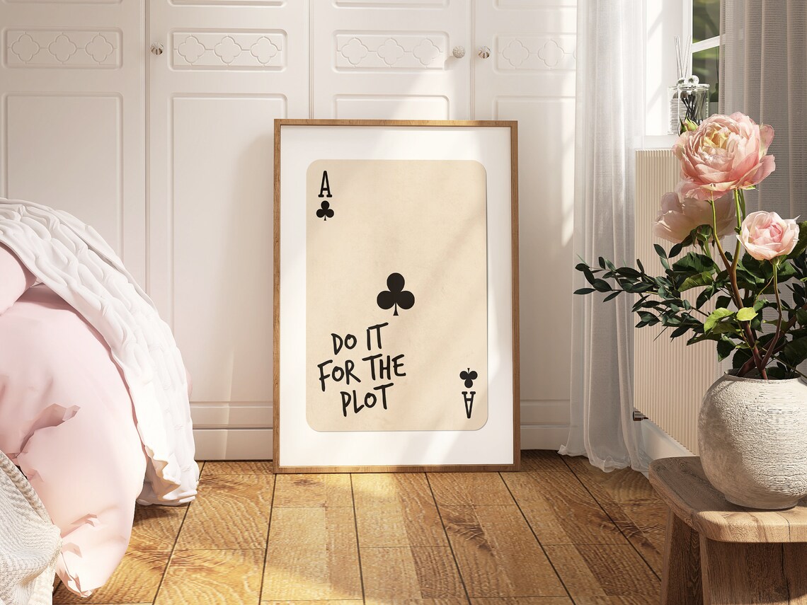 Do It For The Plot Retro Ace Of Clubs Poster - Image 3