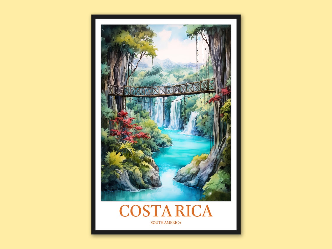 Rio Celeste Costa Rica Print Turquoise River Wall Art