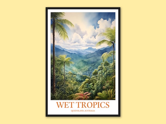 Wet Tropics Of Queensland Print Travel Poster Wall Art