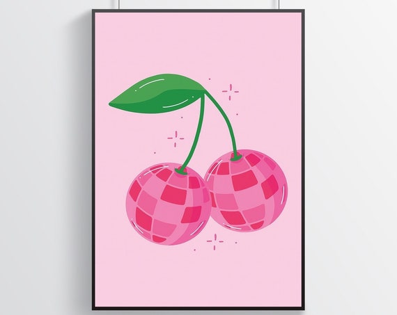 Cherry Vintage Poster Poster Home Decor Wall Decor Famous Wall Art Retro Poster Premium Print