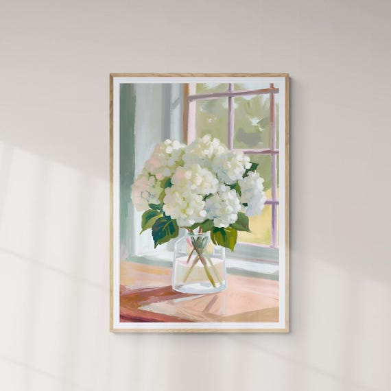 Hibiscus Flowers Floral Art Flower Market Art Print Abstract Painting White Hibiscus Floral Art Matisse
