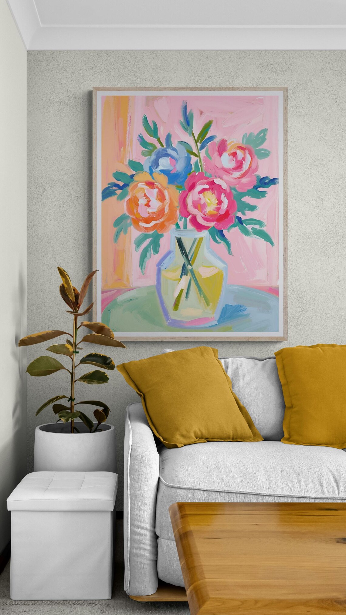 Floral Art Flower Market Flowers Poster Art Print Abstract Painting Floral Vase Painting - Image 4
