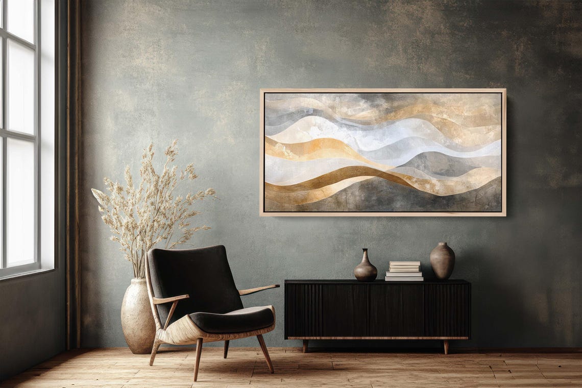 Morning Fog Mountains Mountain Landscape Abstract Minimalism Scandinavian Mountains - Image 2