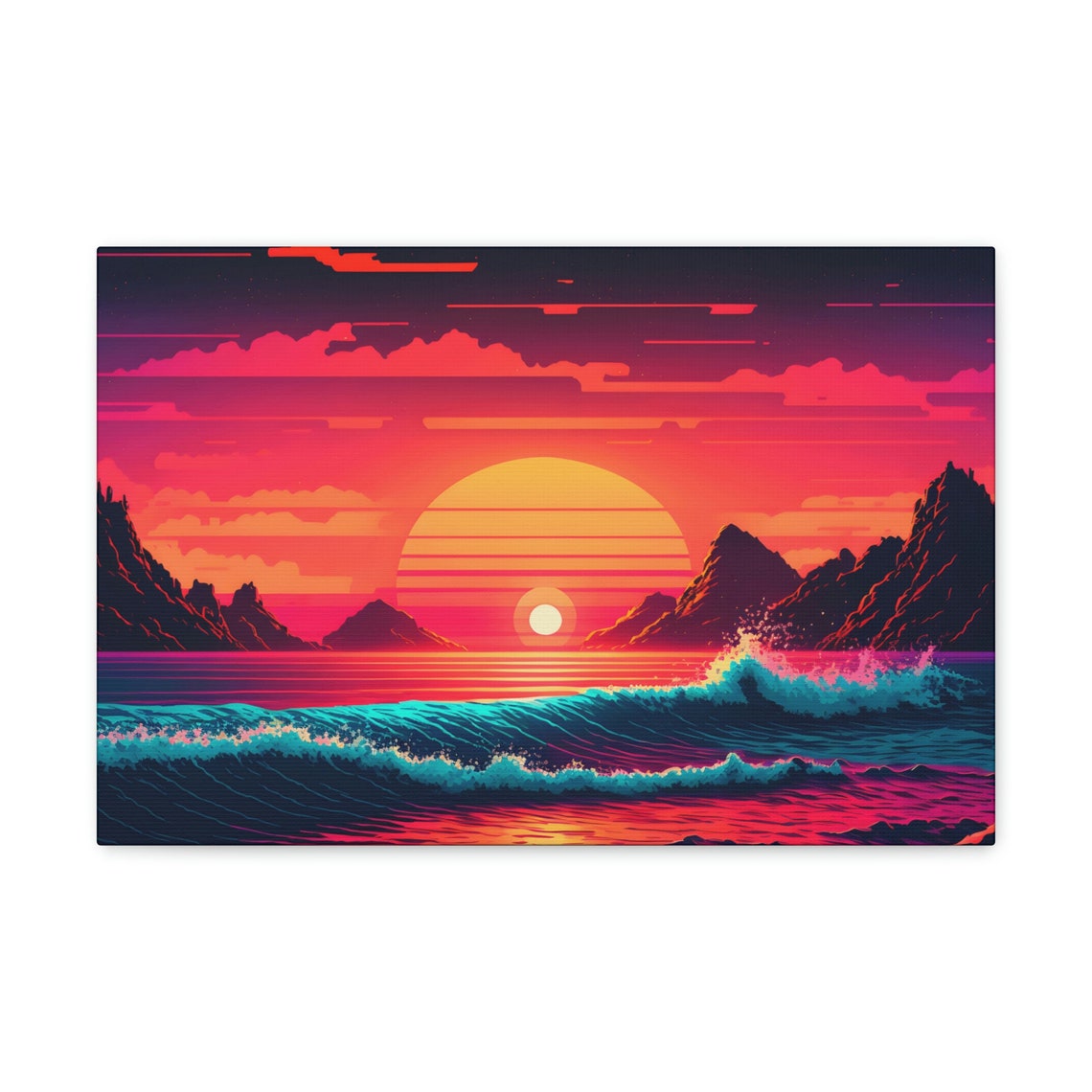 Beach Sunset, Coastal Art Print