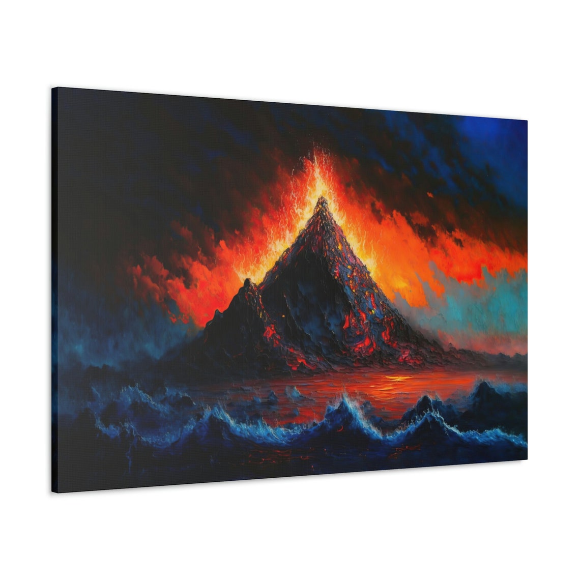 Volcano Flow Ocean Art Print - Image 3