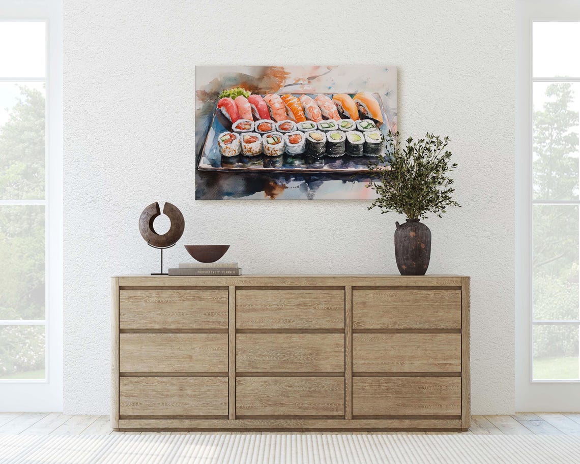Sushi Print, Kitchen Art - Image 2