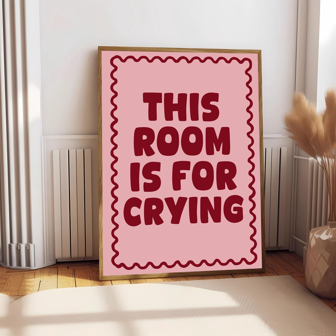 This Room Is For Crying, Funny Quote Art Print - Image 2