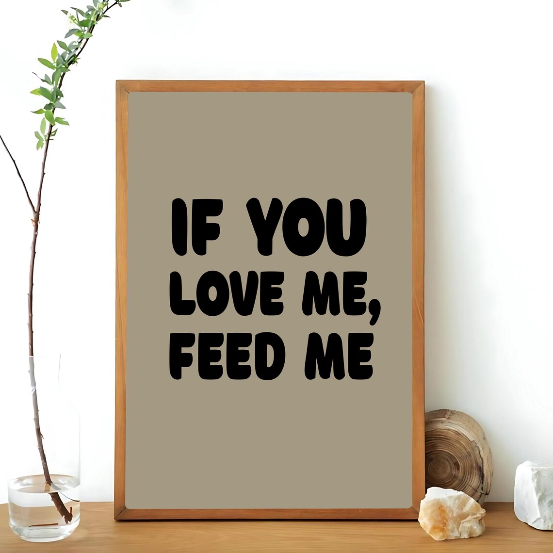 If You Love Me Feed Me, Kitchen Decor Art Print - Image 2