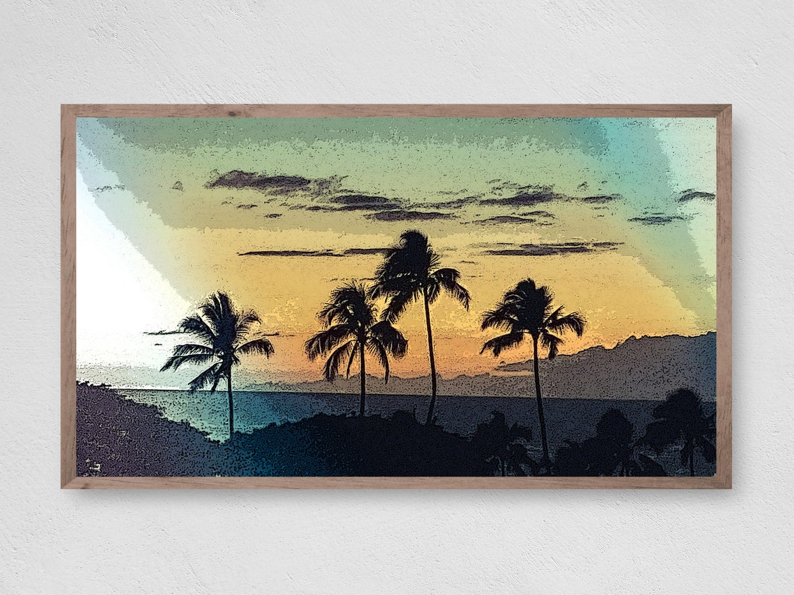 Palm Tree Vintage Art Poster