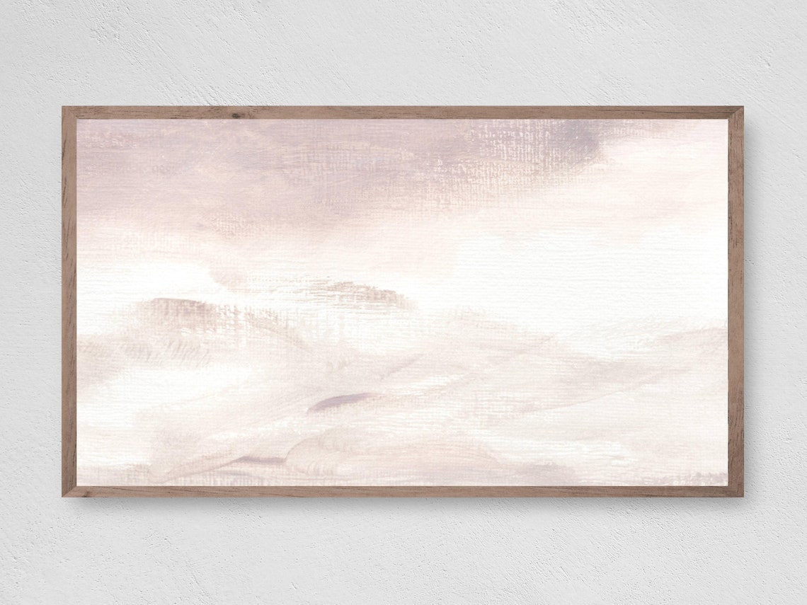 Abstract Blush Bliss Mauve Pink White Layered Wash Modern Art Poster