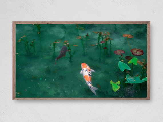 Frame Tv Art Instant Calming Koi Pond Frame Tv Art Art Tv For Frame