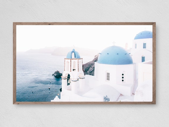 Santorini Greece View Art Print, Travel Poster