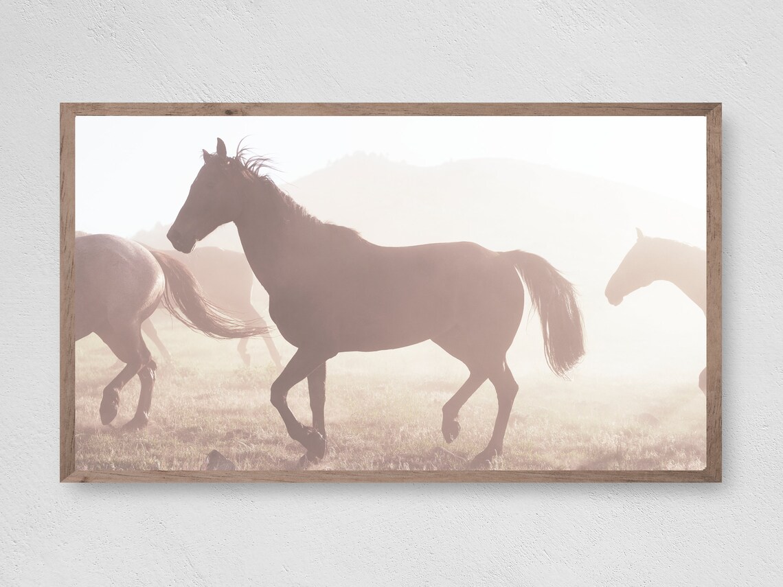 Running Horses Art Print, Animal Wall Art