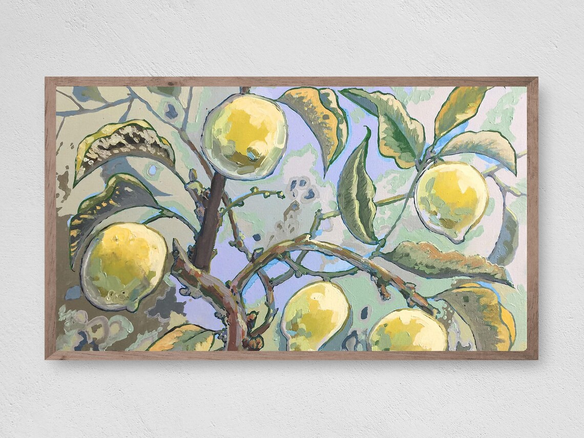 Modern Lemon Art Print, Food and Drink Decor
