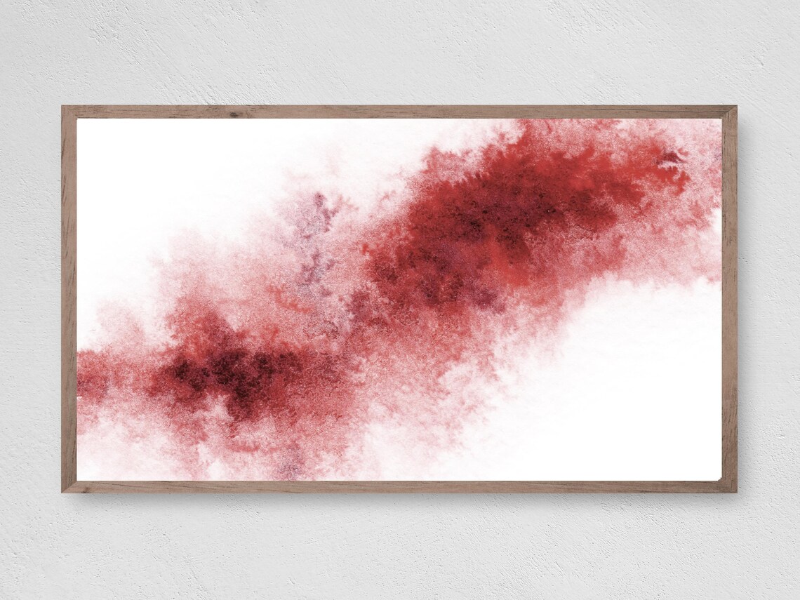 Blush Streak Watercolor Abstract Art Print
