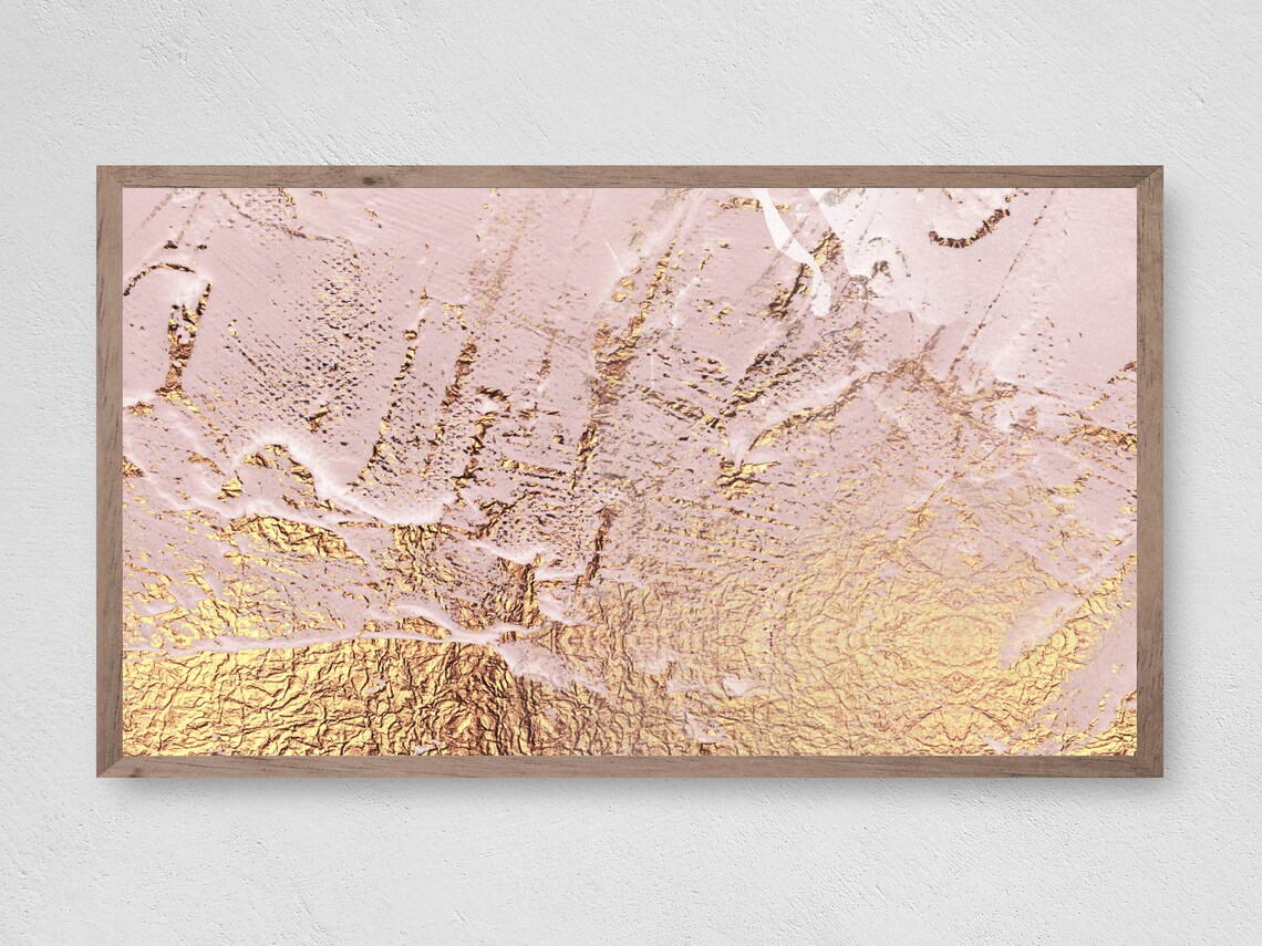 Pink Foil Texture Art Print, Abstract Wall Art