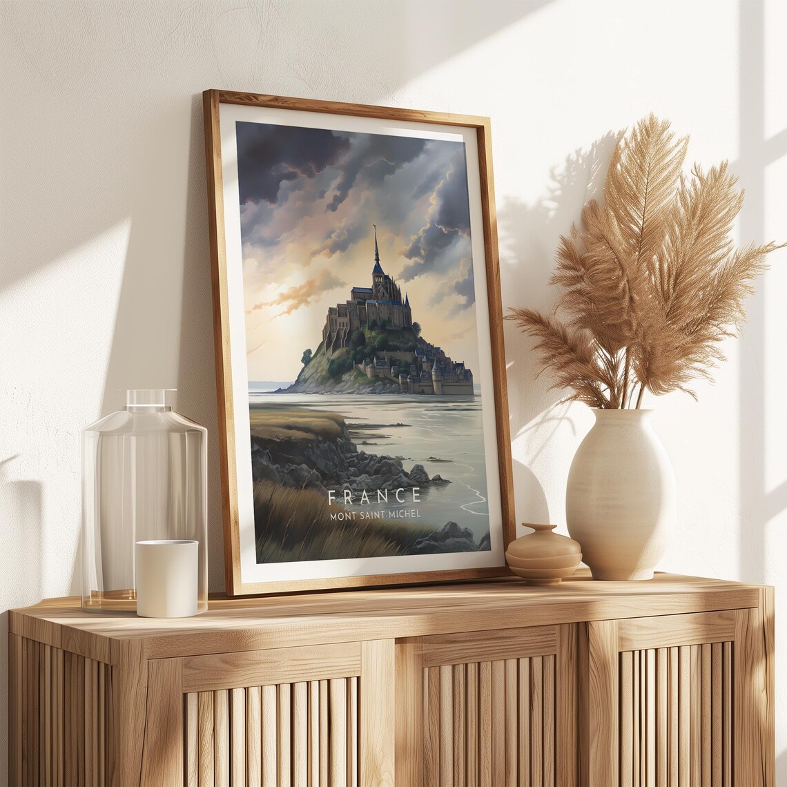 Mont Saint-Michel France Dramatic Island Abbey Travel Poster - Image 2