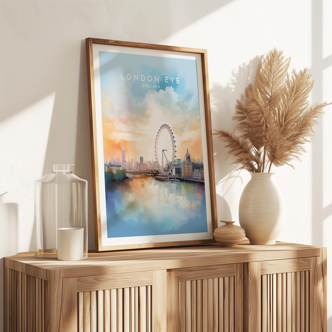 London Eye England Travel Poster, Home Decor - Image 2