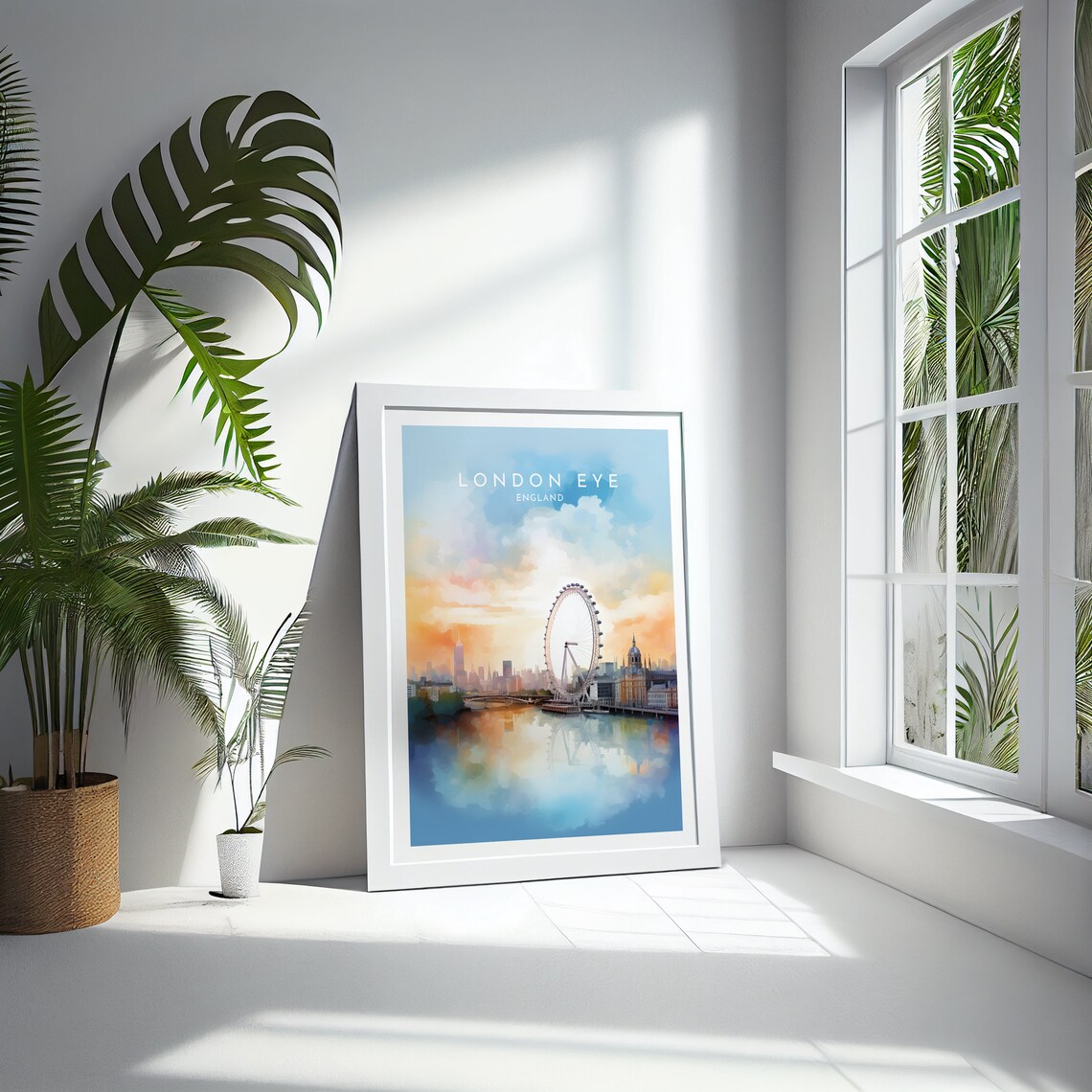 London Eye England Travel Poster, Home Decor - Image 4