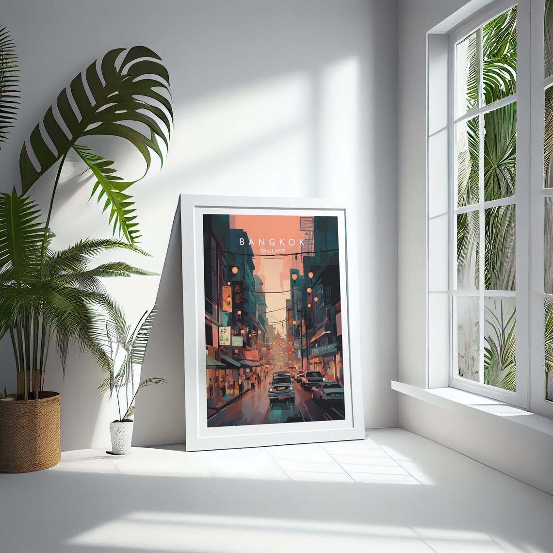 Bangkok Travel Poster, Thailand Place Print - Image 4