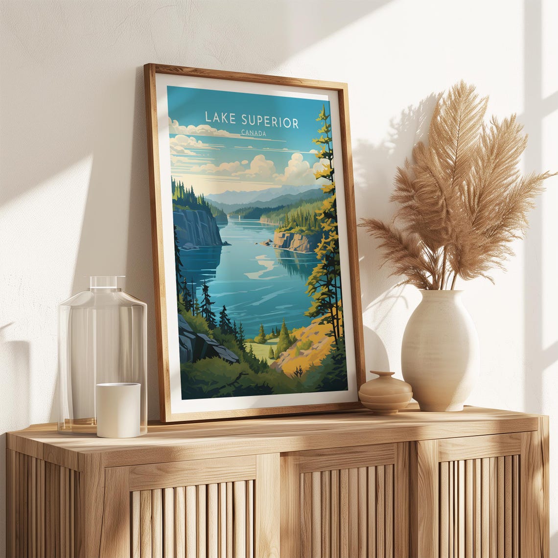 Great Lakes Superior Canada Pine Cliffs Wilderness Water Poster - Image 2