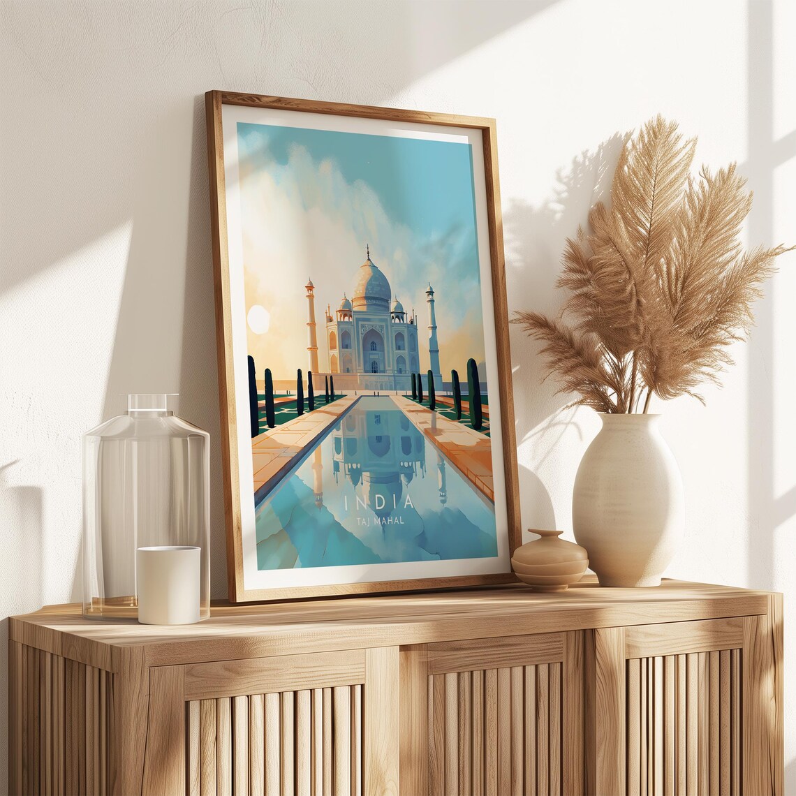 Agra Taj Mahal India Travel Poster, Home Decor - Image 2