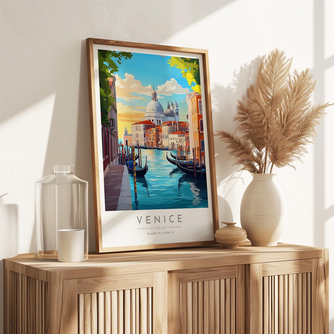 Venice Grand Canal Gondolas Santa Maria Salute Domes Travel Poster - Image 3