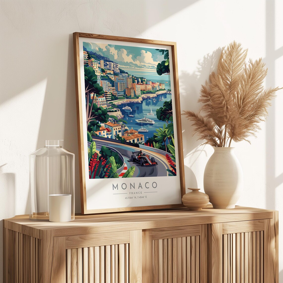 Monaco Travel Poster, France Place Print - Image 3