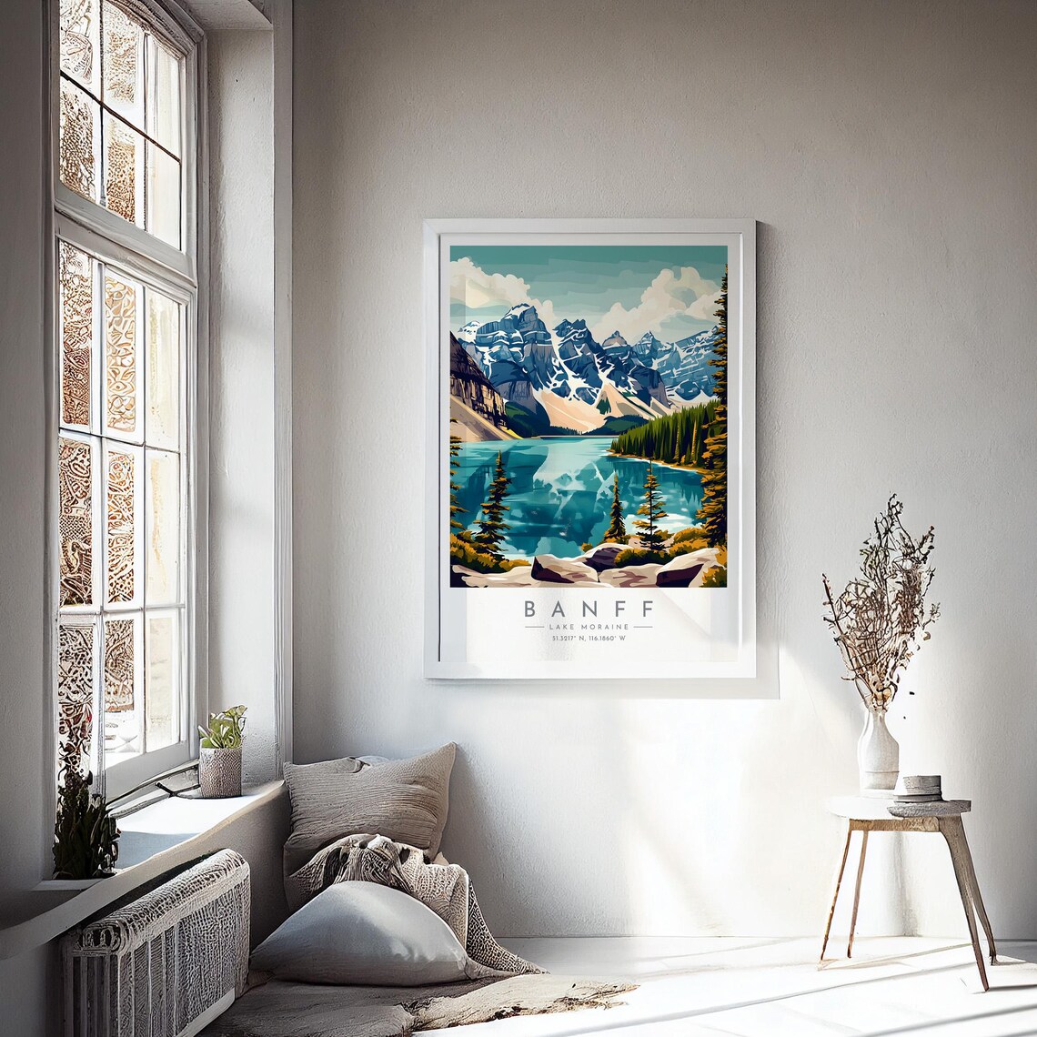 Banff Canada Lake Moraine Rocky Mountains Turquoise Lake Poster - Image 4