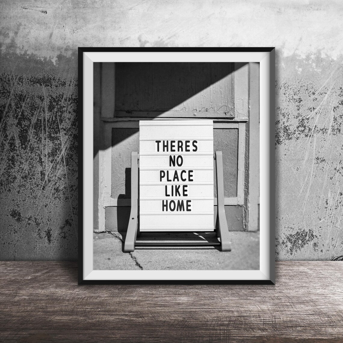 Theres No Place Like Home A-Frame Sidewalk Sign Blue Door Poster - Image 2