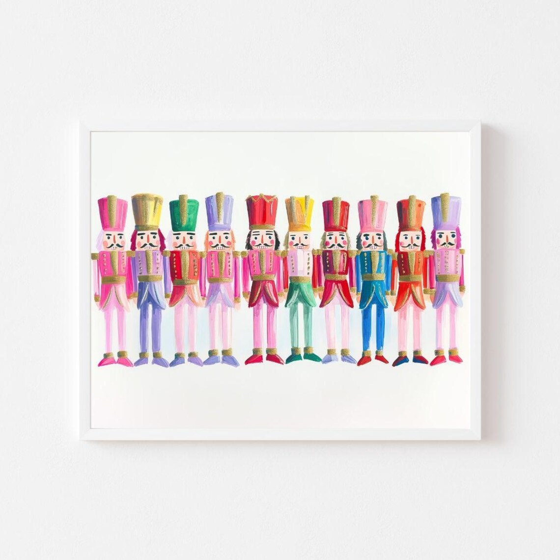 Vintage Christmas Nutcrackers Holiday Art Print