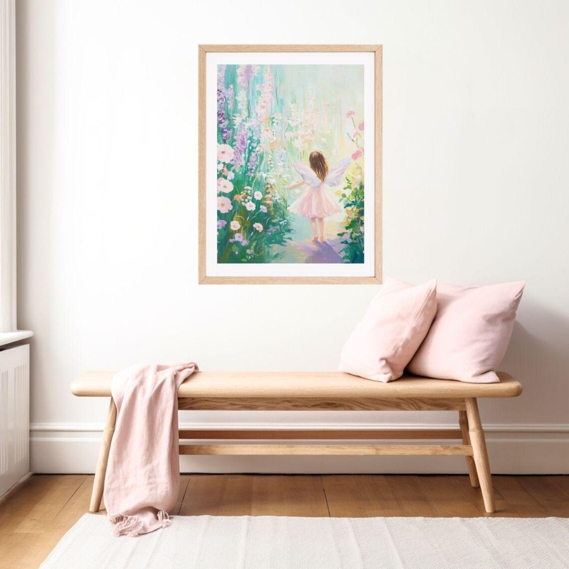 Fairy in a Garden, Whimsical Nursery Art Print - Image 2