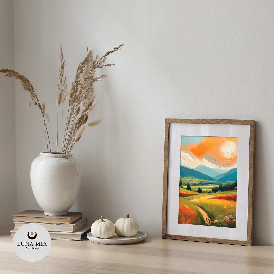 Serene Vintage Mountain Landscape Wall Art Prints Instant Decor Art For Home Office - Image 4