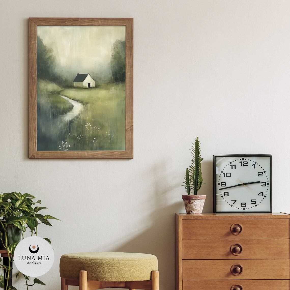Vintage Rustic Landscape Farmhouse Art Print - Image 3