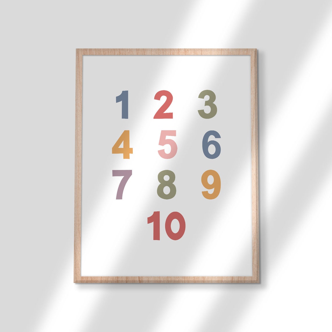 Numbers 1 to 10 Colorful Educational Nursery Counting Classroom Poster - Image 3