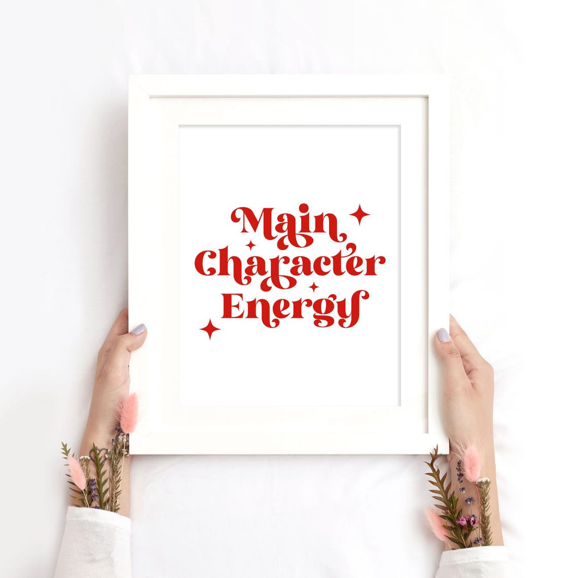 Main Character Energy Red Retro Confident Bold Typography Poster - Image 2